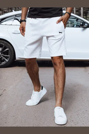 D-Street Trendy bílé vzorované kraťasy s logem