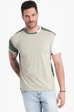 Ombre Clothing Atraktivní zelené tričko V5 TSCT-0176