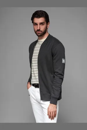Ombre Clothing Zajímavá černá bomber mikina V5 SSZP-0215