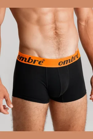 Ombre Clothing Stylové černo-oranžové boxerky U283
