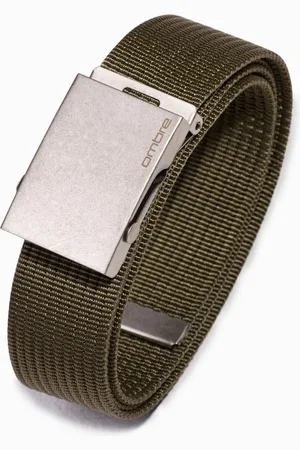 Ombre Clothing Pánský pásek v khaki barvě A029