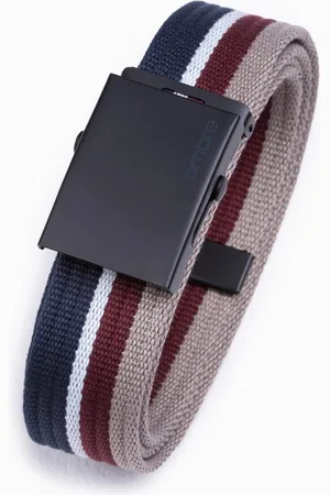 Ombre Clothing Látkový trendy granátový opasek A649