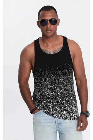 Ombre Clothing Trendy černé tílko V2 TSTT-22SS-001