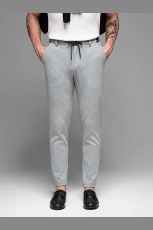 Ombre Clothing Trendy šedé tepláky s pružným pasem V1 PACP-0116