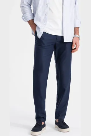 Ombre Clothing Stylové granátové chinos kalhoty V1 PACP-0182