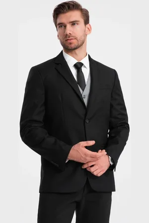 Ombre Clothing Elegantní černé sako V4 BLZB-0115
