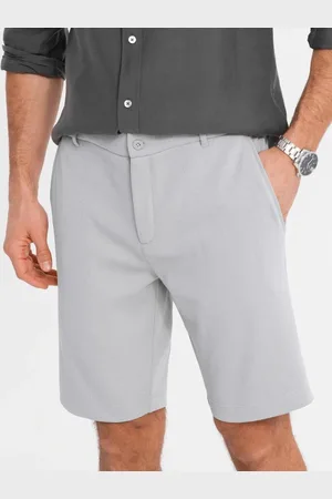 Ombre Clothing Světle šedé jednobarevné šortky V4 SRCS-0169