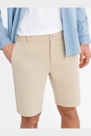 Ombre Clothing Pískové jednobarevné šortky V3 SRCS-0169