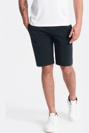 Ombre Clothing Černé jednobarevné šortky V9 SRBS-0149