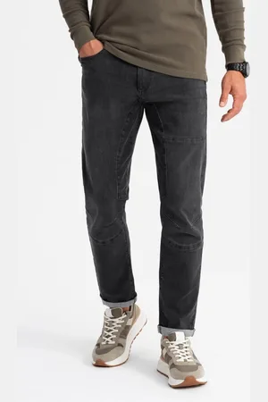 Ombre Clothing Trendy černé pánské džíny V3 PADP-0161