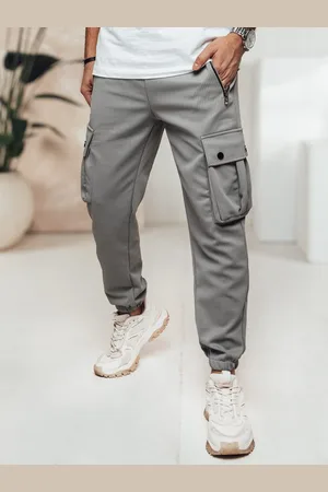 D-Street Moderní šedé kapsáčové jogger kalhoty