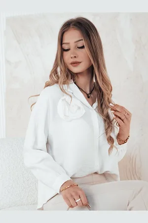 D-Street Elegantní dámská bílá košile Fouguas