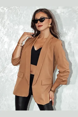 D-Street Béžové dámské sako oversize MARANTTA