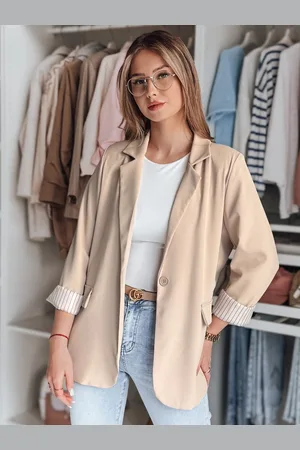D-Street Dámské béžové oversize sako RESIDAL