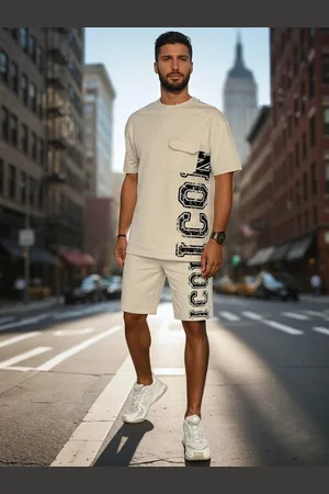D-Street Stylový pánský komplet ICON v béžové barvě