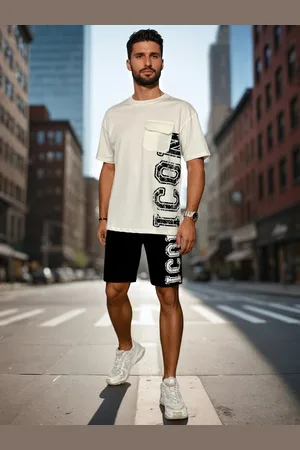 D-Street Stylový pánský komplet ICON v bílé barvě