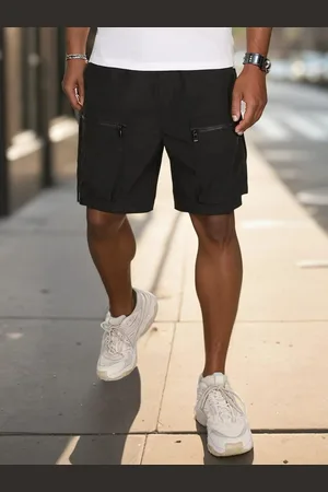 D-Street Trendy černé kapsáčové kraťasy