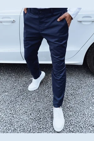 D-Street Pánské tmavě modré elegantní kalhoty