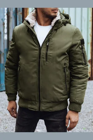 D-Street Moderní zelená zimní bunda bomber