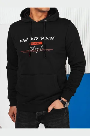 D-Street Trendy černá pánská mikina s nápisy
