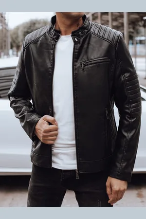 D-Street Pánská černá kožená bunda