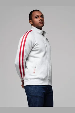 Ombre Clothing Zajímavá šedá mikina bomber V1 SSZP-0219