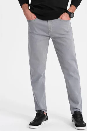 Ombre Clothing Elegantní rifle v šedé barvě P1058