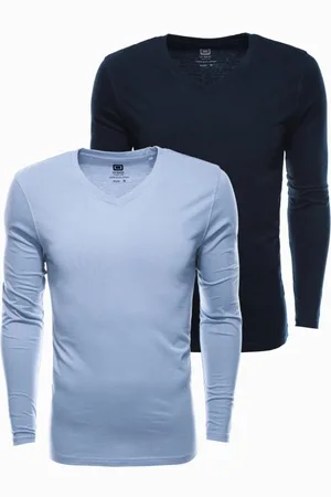 Ombre Clothing Dvojbalení triček s dlouhým rukávem Z41-V6