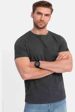 Ombre Clothing Pánské tričko s ozdobným efektem v5 om-tsct-0178