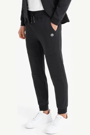 Ombre Clothing Nadčasové černé tepláky V3 PASK-0226