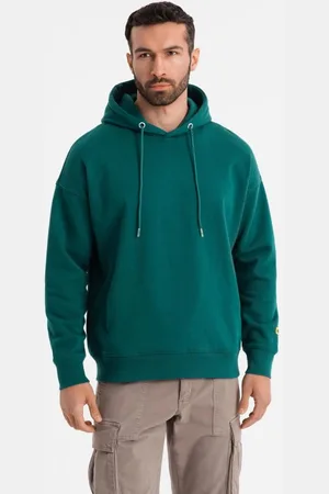 Ombre Clothing Poutavá zelená unisex mikina V17 SNBC-0105