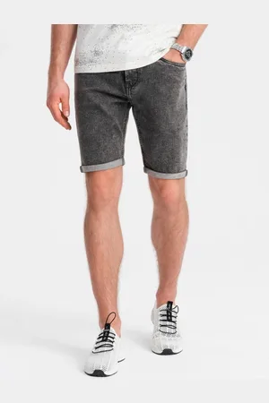 Ombre Clothing Pánské džínové šortky šedé v3 om-srds-0134