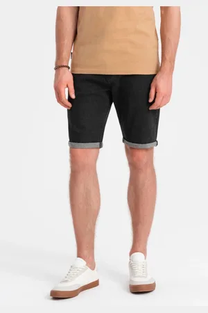 Ombre Clothing Pánské džínové šortky černé v4 om-srds-0134