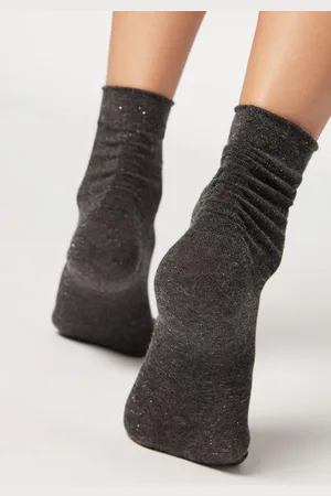 Calzedonia Krátké třpytivé ponožky s kašmírem Žena