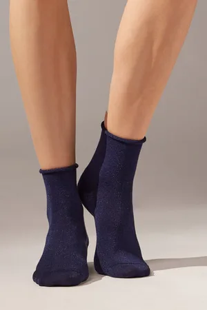 Calzedonia Krátké třpytivé ponožky Žena