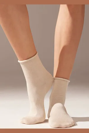 Calzedonia Krátké třpytivé ponožky Žena