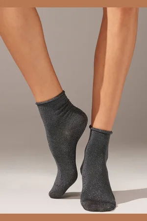 Calzedonia Krátké třpytivé ponožky Žena