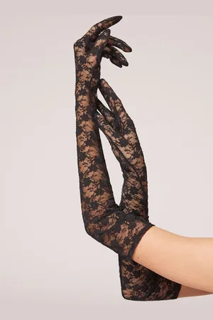 Calzedonia Dlouhé krajkové rukavice Žena
