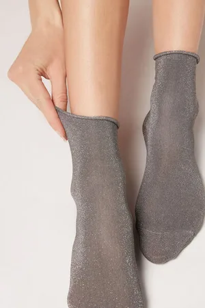 Calzedonia Krátké třpytivé ponožky Žena