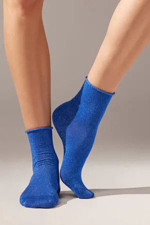 Calzedonia Krátké třpytivé ponožky Žena