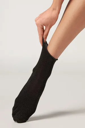 Calzedonia Krátké třpytivé ponožky Žena