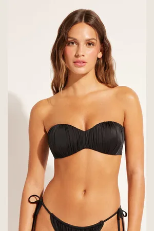 Calzedonia Podprsenka bandeau se stupňovitou vycpávkou k plavkám Shiny Satin Žena