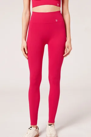 Calzedonia Bezešvé sportovní legíny s jemným žebrováním Žena