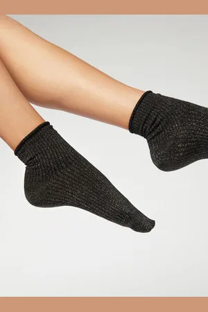 Calzedonia Krátké třpytivé ponožky Žena