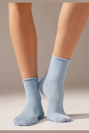 Calzedonia Krátké třpytivé ponožky Žena