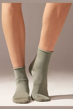Calzedonia Krátké třpytivé ponožky Žena