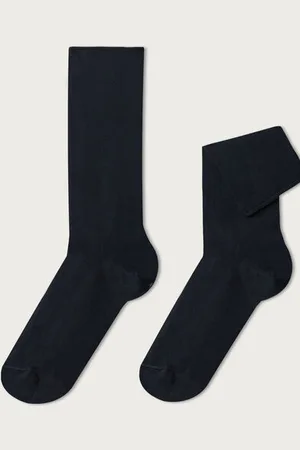 Calzedonia Krátké pánské bavlněné ponožky bez lemu Člověk