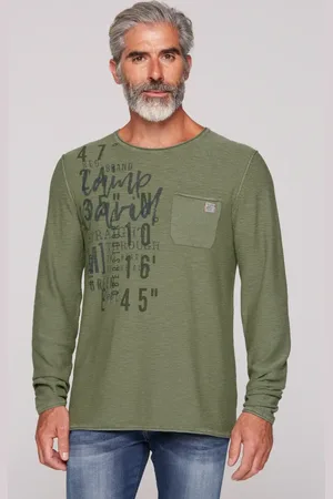 Camp David Svetr ve vintage vzhledu - sage green