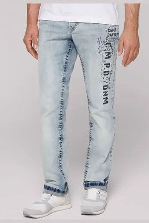Camp David Džiny NI:CO s artworkem - mid blue printed