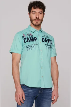 Camp David Košile s kratkým rukavem s vintage sepranim a artworkem